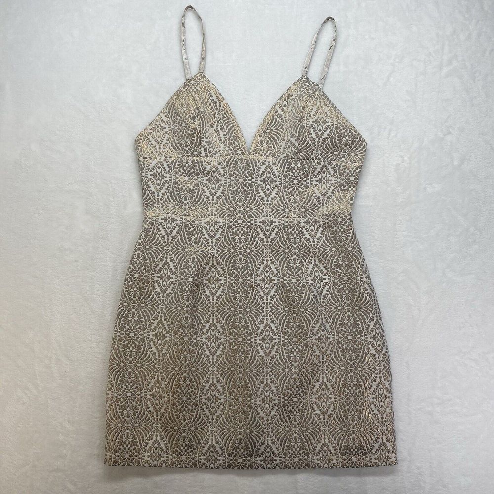 New Revolve BY THE WAY. dress womens Medium Dress Metallic Multi spaghetti strap
